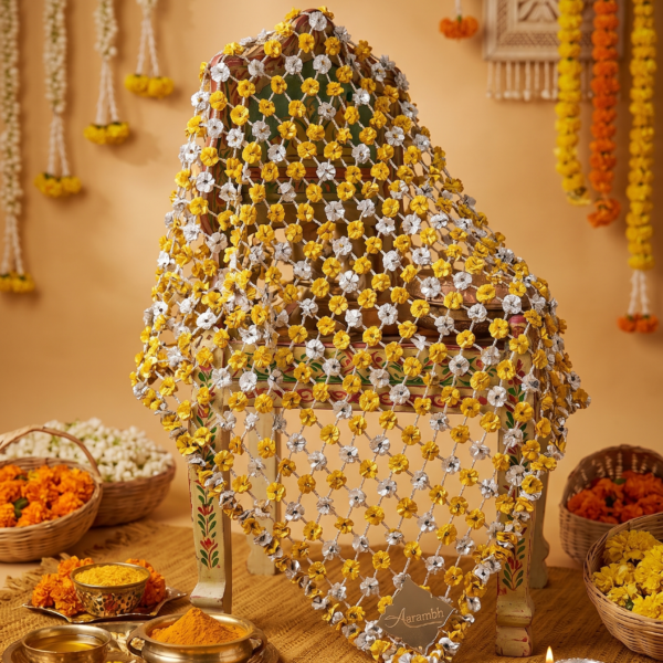 Floral Dupatta For Haldi