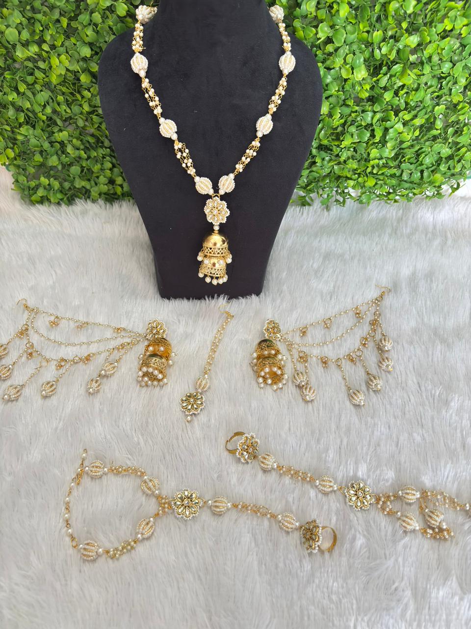 White Pearl Full Jewellery Set
