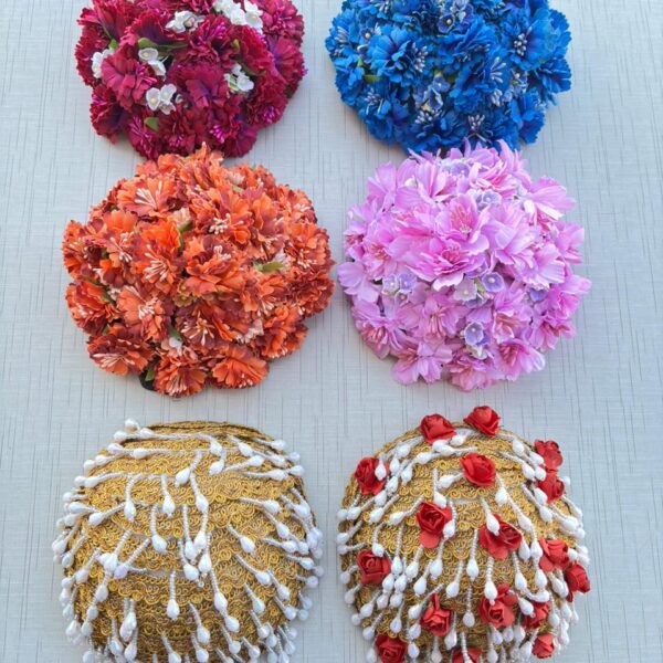 Floral Hair Buns