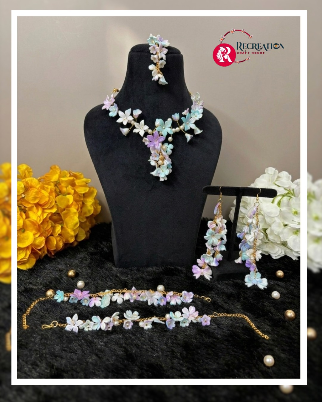 Acrylic Pearl Jewellery Full Set - Image 2