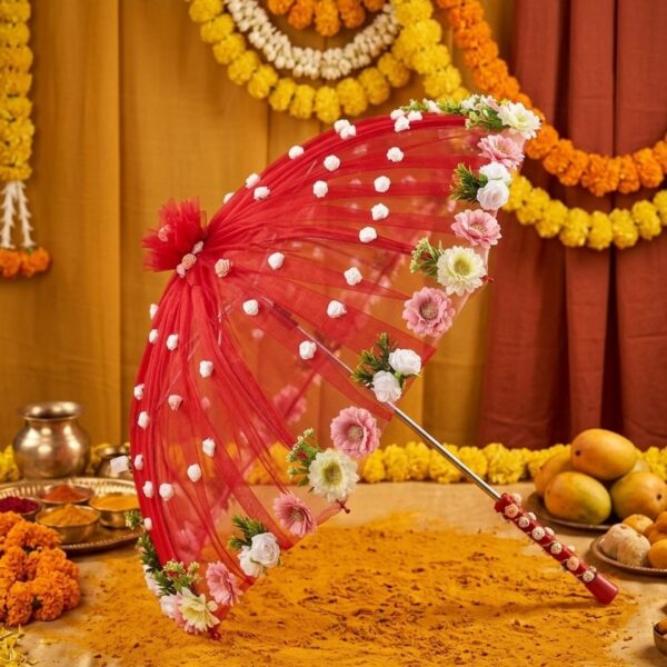 Floral Decorated Umbrellas