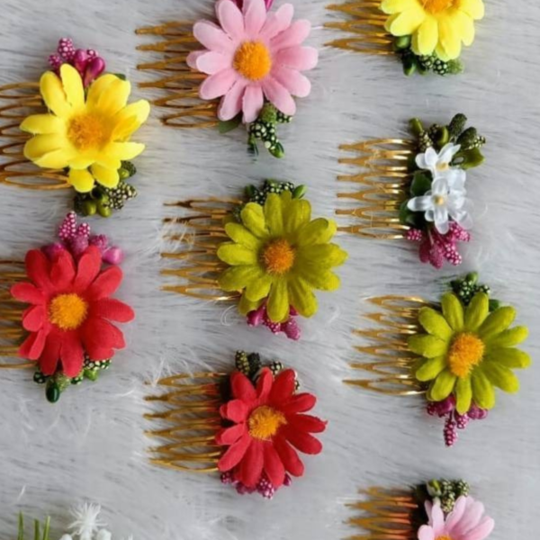 Colorful Daisy Floral Hair Comb