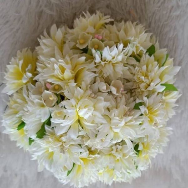 White Floral Hair Bun