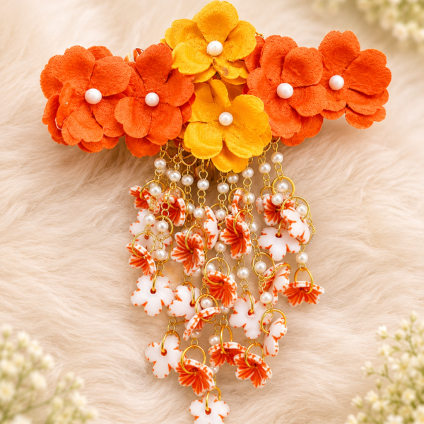 Sunset Blossom Floral Hair Comb