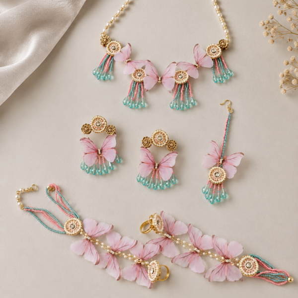 Aqua Beads Butterfly Jewellery Set