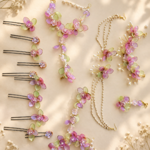 Pastel Acrylic Floral Jewellery Set
