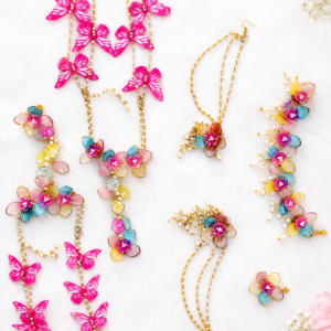 Butterfly Acrylic Floral Jewellery Set