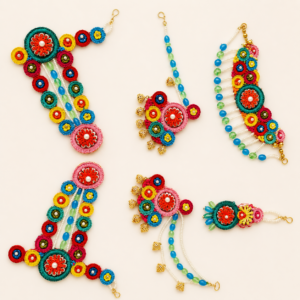 Multicolor Floral Beads Jewellery Set