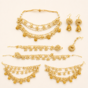 Golden Pearl  Jewellery Set
