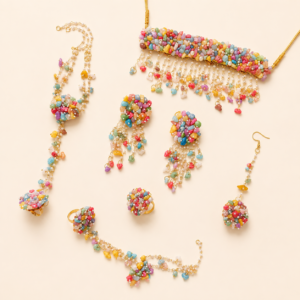 Multicolor Stone Bridal Jewellery Set