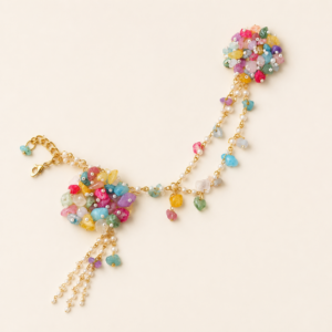Multicolor Stone Hathphool Bracelet