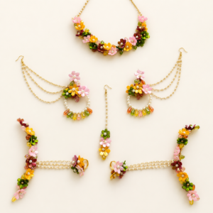 Multicolor Acrylic Floral Jewellery Set