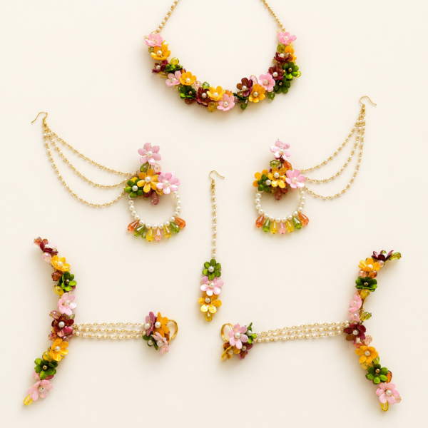Multicolor Floral Jewellery Set
