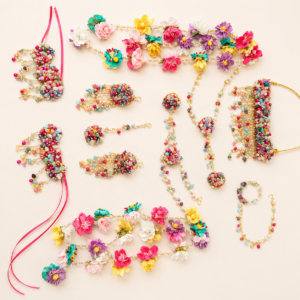 Multicolor Stone & Floral Jewellery Set