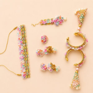 Pastel Floral Bridal Jewellery Set