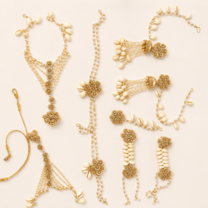 Golden Shell Pearl Jewellery Set