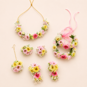 Pastel Daisy Floral Jewellery Set