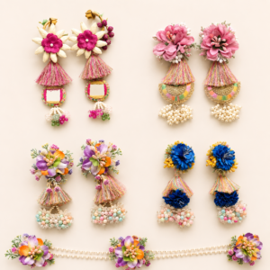 Designer Floral Tassel Earrings Collection
