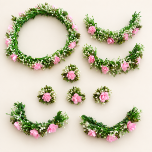 Blush Pink Rose Floral Jewellery Set