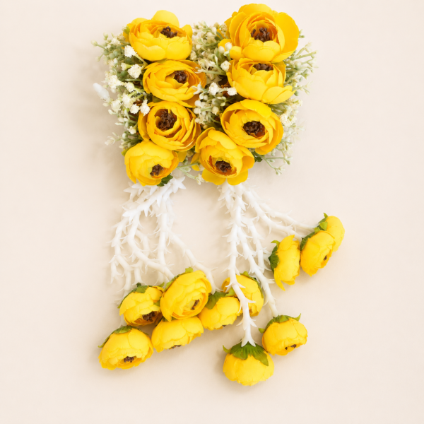 Yellow Rose Floral Kalire Set