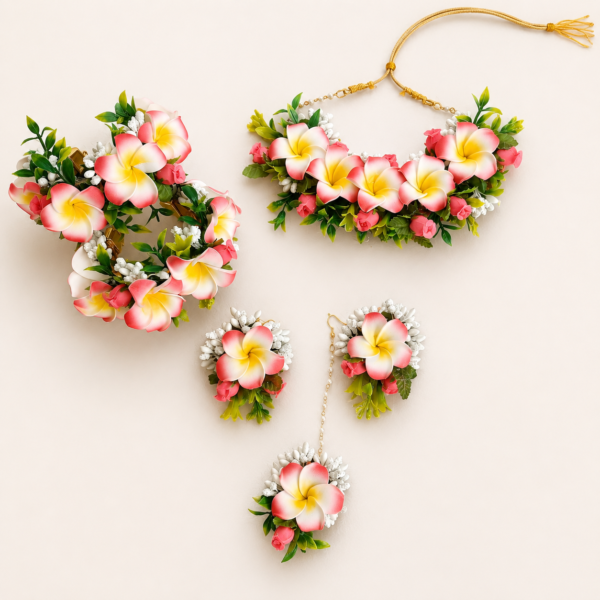Plumeria Floral Bridal Jewellery Set