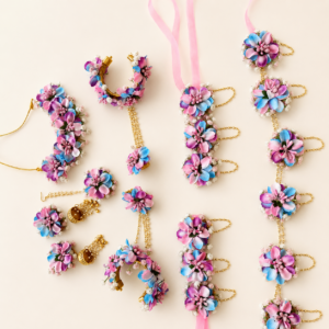 Pastel Multicolor Floral Bridal Set
