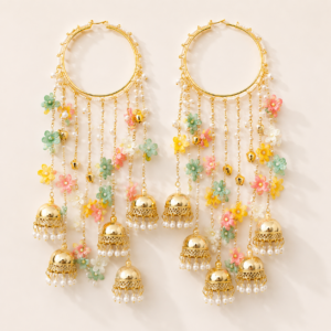 Pastel Floral Jhumka Kalire