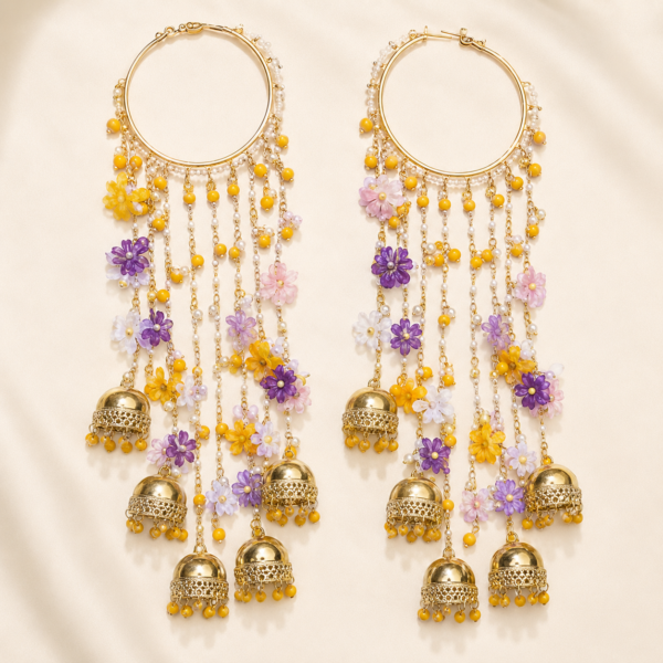 Yellow Lavender Floral Kalire