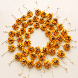 Yellow Rose Pearl Mangalgeet Set
