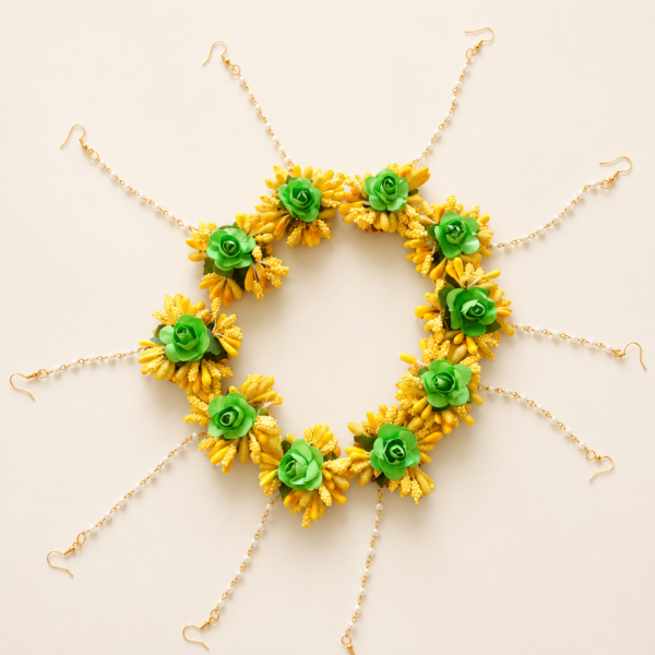 Green Rose Yellow Mangalgeet Set
