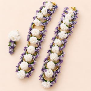 White Lavender Floral Accessory Set