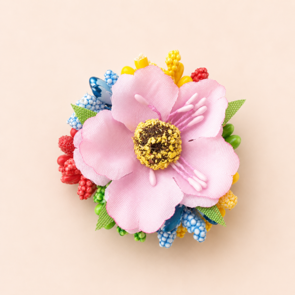 Pink Floral Brooch Accessory