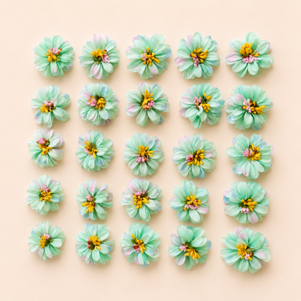 Mint Green Floral Badge Set