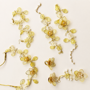 Golden Ivory Floral Jewellery Set