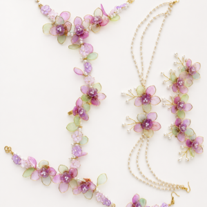 Multicolor Pastel Floral Mangalgeet Jewellery Set