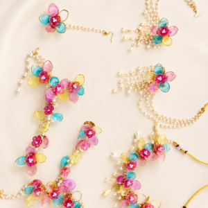 Multicolor Floral Mangalgeet Jewellery Set