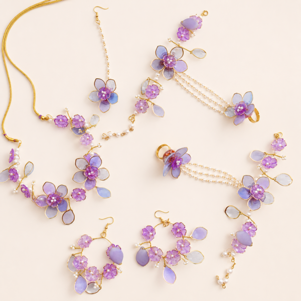 Lavender Blue Acrylic Jewellery Set