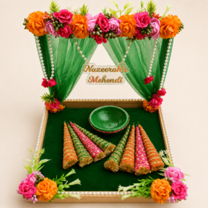 Personalized Mehendi Ceremony Decor Tray
