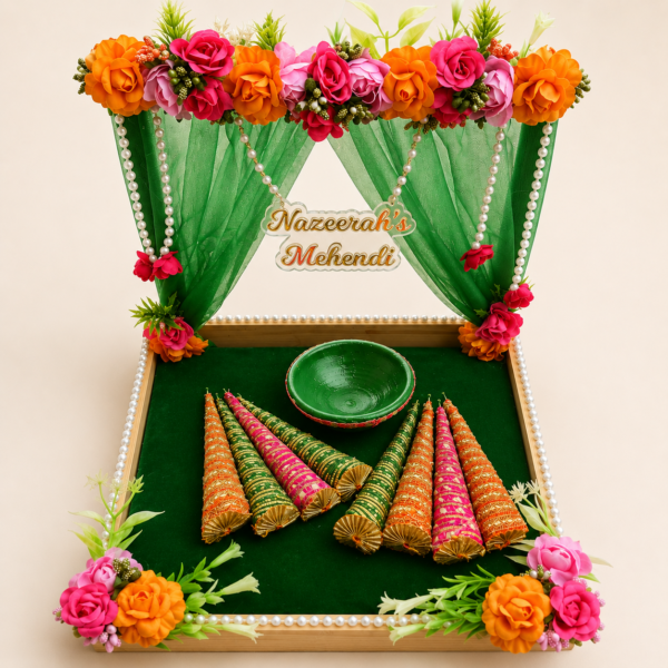 Personalized Mehendi Ceremony Decor Tray