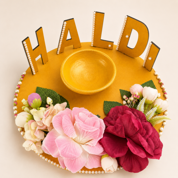 Floral Haldi Ceremony Platter