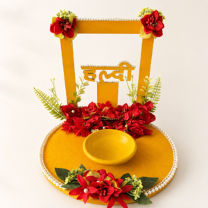 Traditional Haldi Decor Stand with Bowl