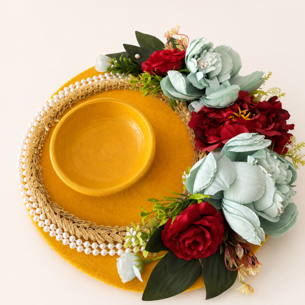 Luxury Haldi Floral Ceremony Platter