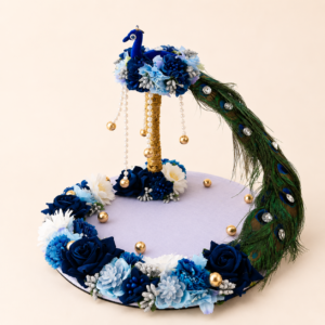 Blue Peacock Theme Wedding Decor Platter