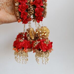 Royal Scarlet Floral Kaleera