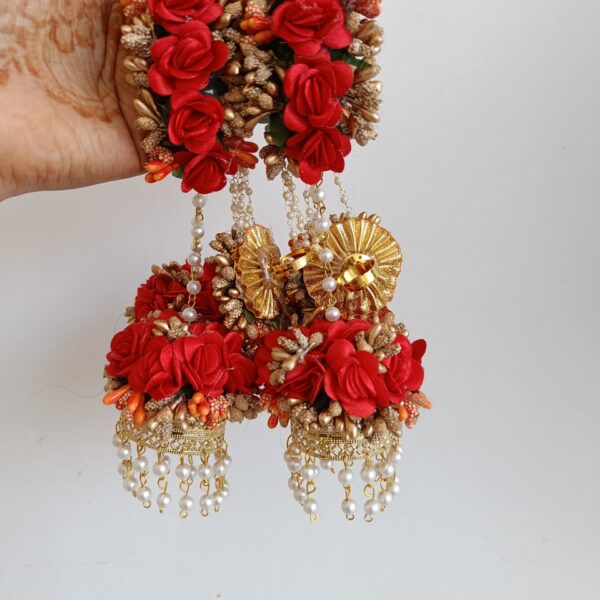 Royal Scarlet Floral Kaleera