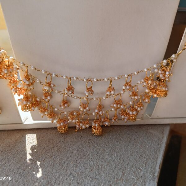 Golden Pearl Jhoomar Accessory