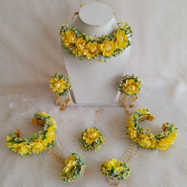 Yellow Blossom Floral Bridal Jewellery Set