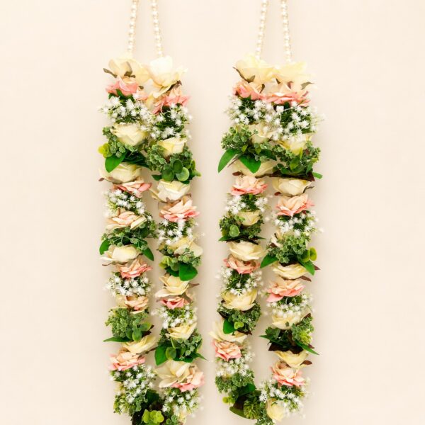 White Peach Premium Floral Garland