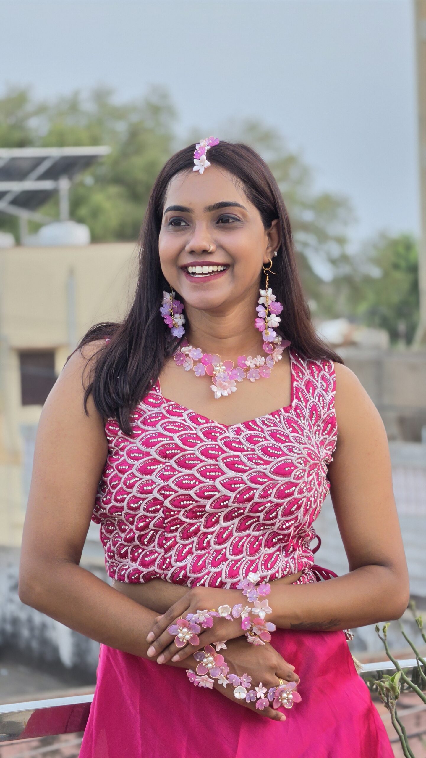 Rosé Petal Floral Jewellery Set - Image 3