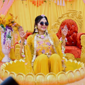 Sunshine Blossom Haldi Floral Jewelry Set